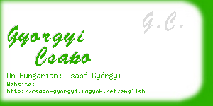 gyorgyi csapo business card