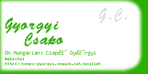 gyorgyi csapo business card